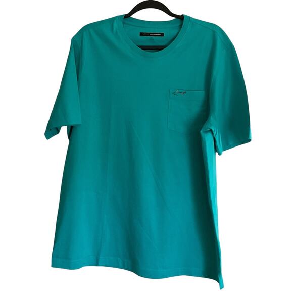 Greg Norman Green T-Shirt Mens Large Golf Casual Golf Shark Cotton Pocket Tee - Picture 1 of 8
